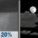 Wednesday Night: Isolated Rain Showers then Partly Cloudy